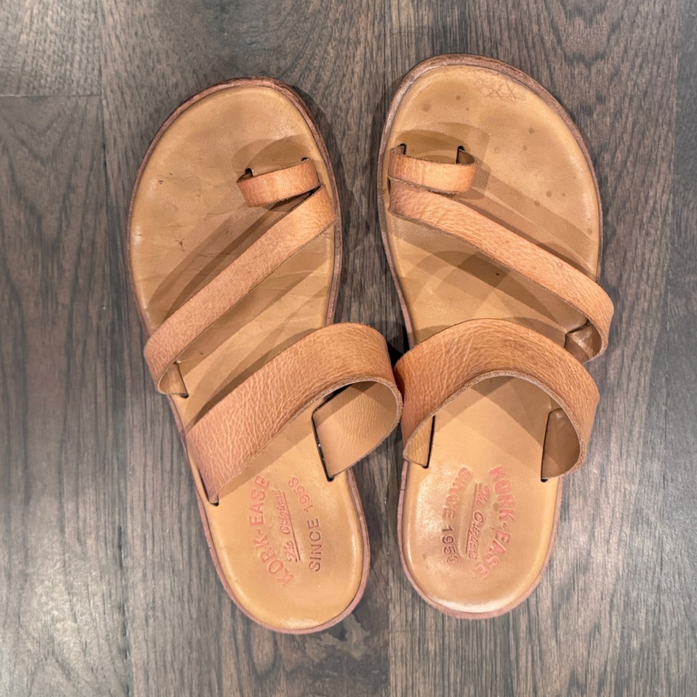 Kork-Ease Natural Tan Strappy Sandals - Picture 3 of 4